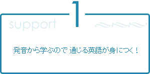 1.発音から学ぶので 通じる英語が身につく!